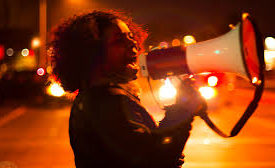 Racial Tension in the City megaphone